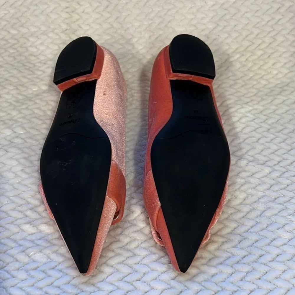 C. Paravano Womens Chic Pink Velvet Women's Shoes Size 39